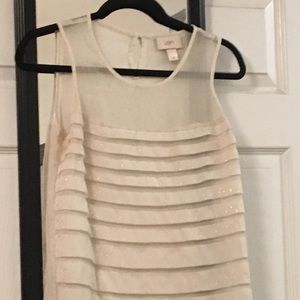 White and gold blouse